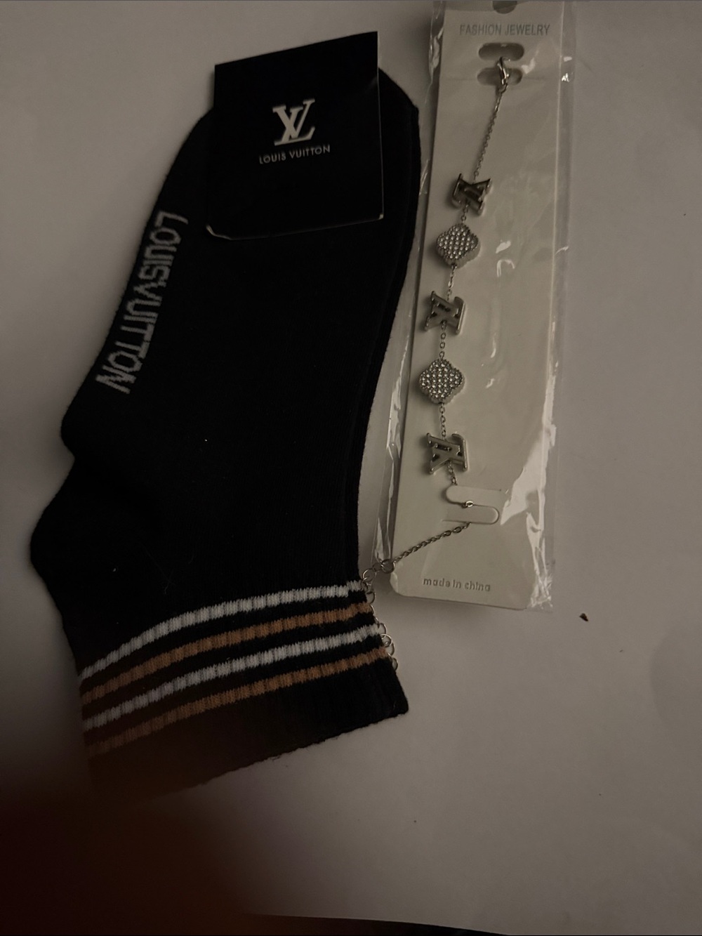 Socks and a bracelet